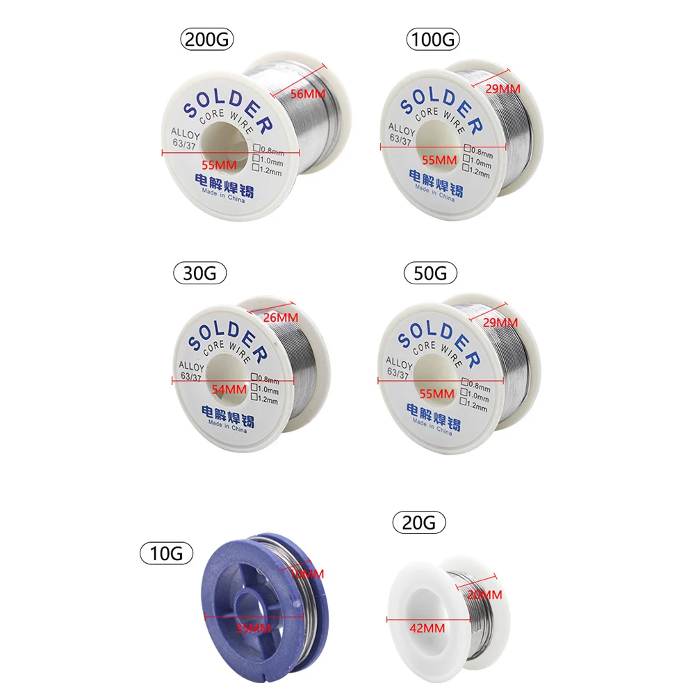 20/30/50/100G Tin Wire Soldering Welding Wires with Flux Melt Rosin Core Solder Roll No-clean Electrical 0.8mm Repair Solder view 4