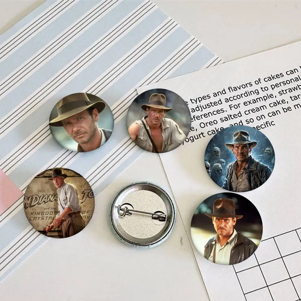 Classic Movie I-Indiana J-Jones Round Badges Can Be Used To Decorate Clothes And Backpack Pins