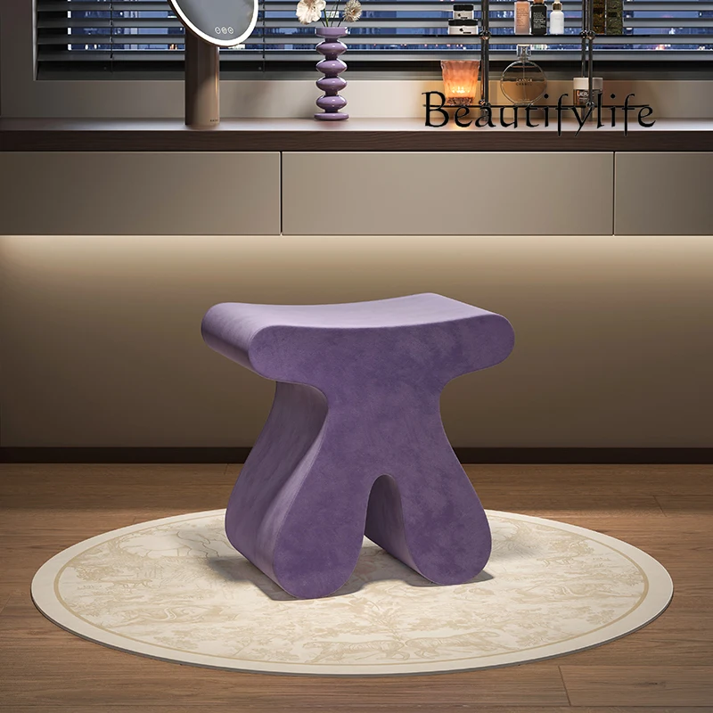 

Modern Small Apartment Makeup Bedroom Bench Home Living Room Porch Shoe Changing Stool Cream Style Dressing Table Small Stool