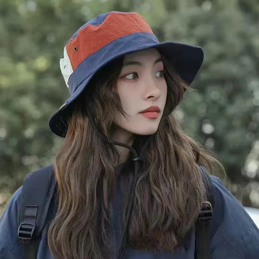 Sun Protection Wide Brim Bucket Hat Quick-dry Summer Man Women Anti-UV Caps Sun Protection Breathable Fisherman Hat Camping image 2