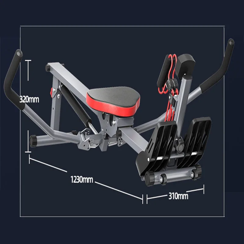 New style rowing machine, rope pulling, handle swing, household load-bearing 160kg with coarse frame wear-resistant leather