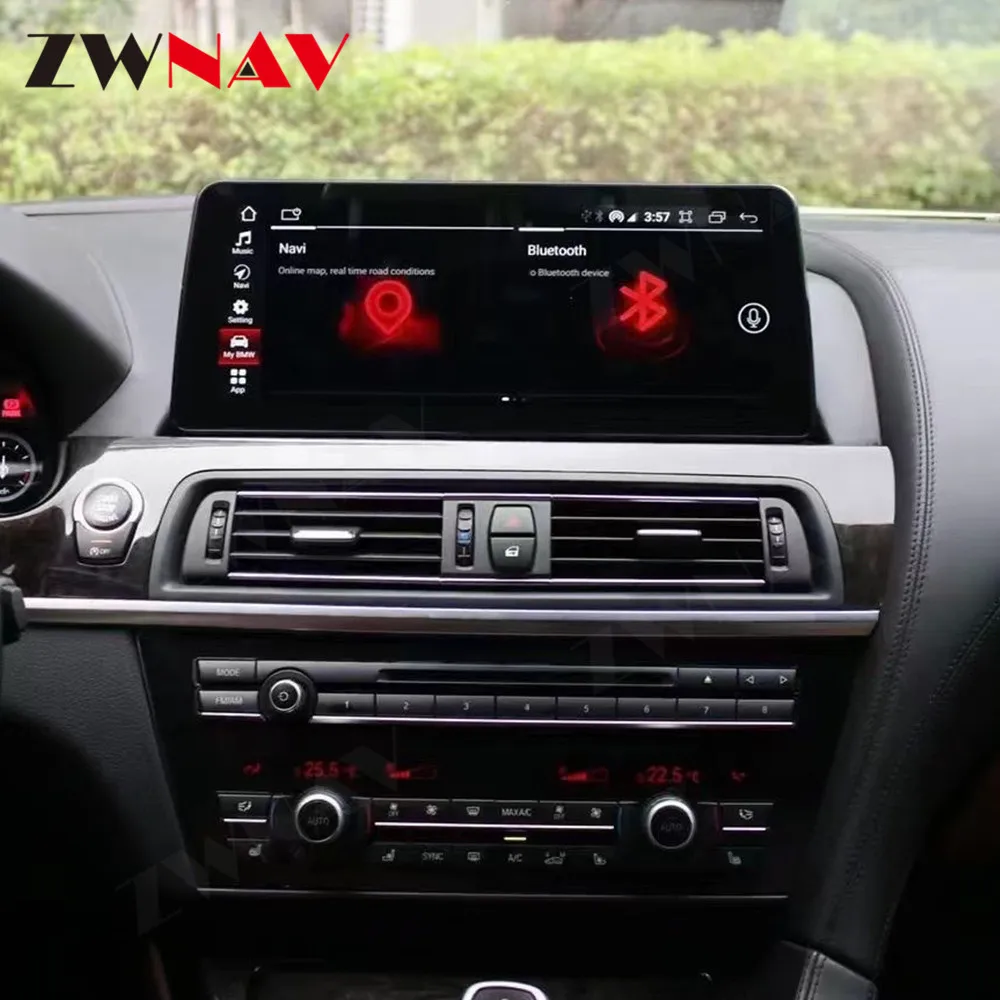 New Design 12.3 Inch Display HD Touch Screen For BMW 6 Series 2008-2012 Android 13 Car GPS Navigation Carplay Head Unit Auto