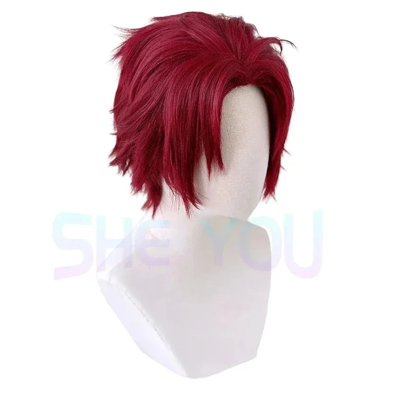 Bungou Stray Dogs Sakunosuke Oda Короткий темно-красный стильный парик для косплея Термостойкие волосы Cos Парики шапочка для парика