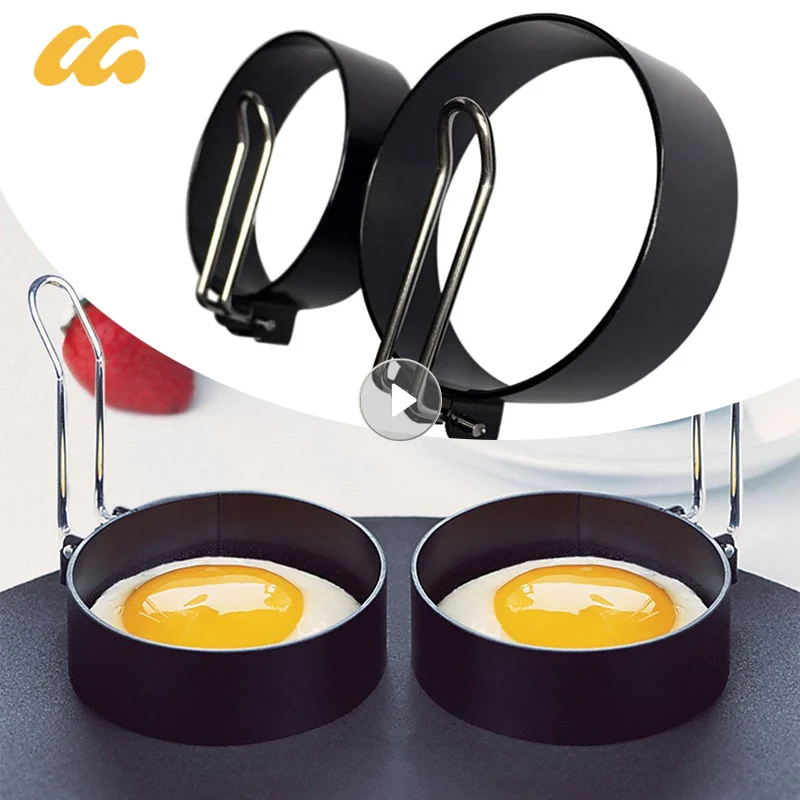 Professional Fried Egg Mold Stainless Steel Egg Fried Ring Nonstick Round Pancake Mold Kitchen Omelet Mold For Frying Eggs Tools