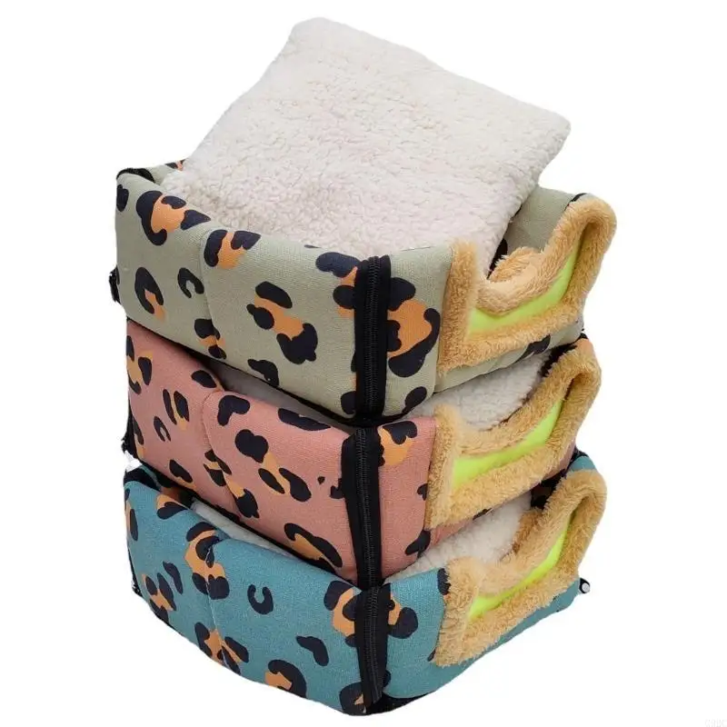 G92C Small Animals Play Tunnel House Pet Cage Bedding Guinea Pigs Foldable Bed House