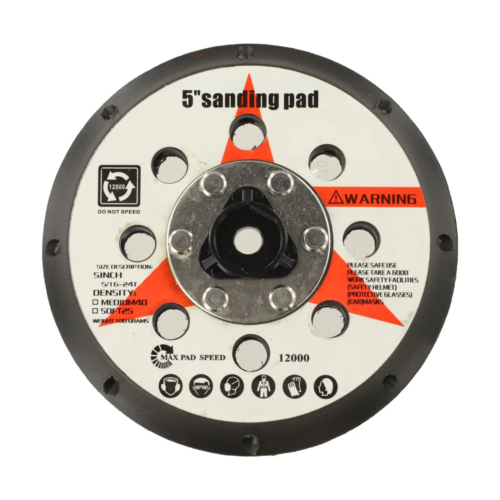 Sanding Disc 5inch Backing Pad Flexible Sanding Pad For Metal Flexible Backing Pad PU Construction Reusable Material