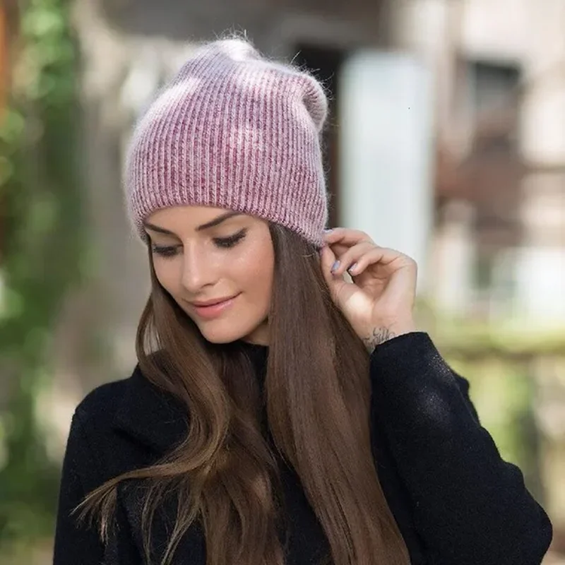 

Women Winter Skullies Warm Rabbit Fur Beanie Skullies Thickened Thermal Hat Gravity Falls Cap Gorros Female Caps Accessories