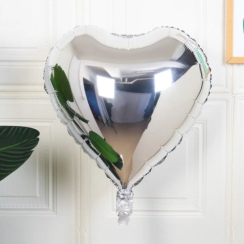 5-50 stücke 18 zoll Einfarbig Liebe Herz Aluminium Folie Ballon Geburtstag Party Valentinstag Hochzeit Decor baby Dusche Liefert