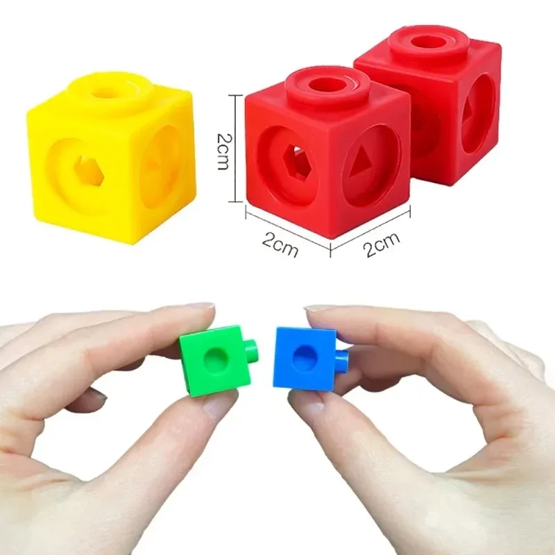 **100cubes de comptage, cubes mathématiques colorés, matériel pédagogique pour la salle de classe, jouets éducatifs (Clas****
