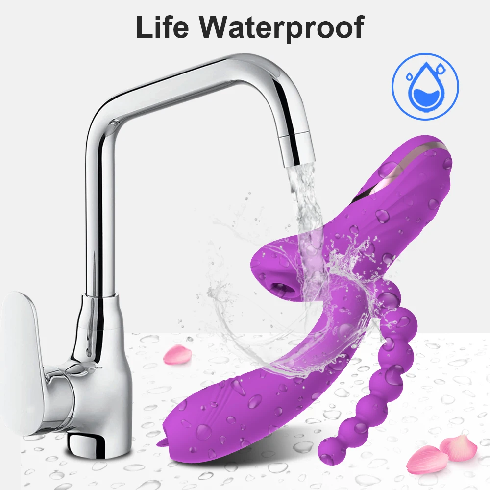 Powerful Vibrator Female for Women G Spot Tongue Licking Vacuum Stimulator Dildo Clitoris Sucker Sexy Toys Goods for Adults 18