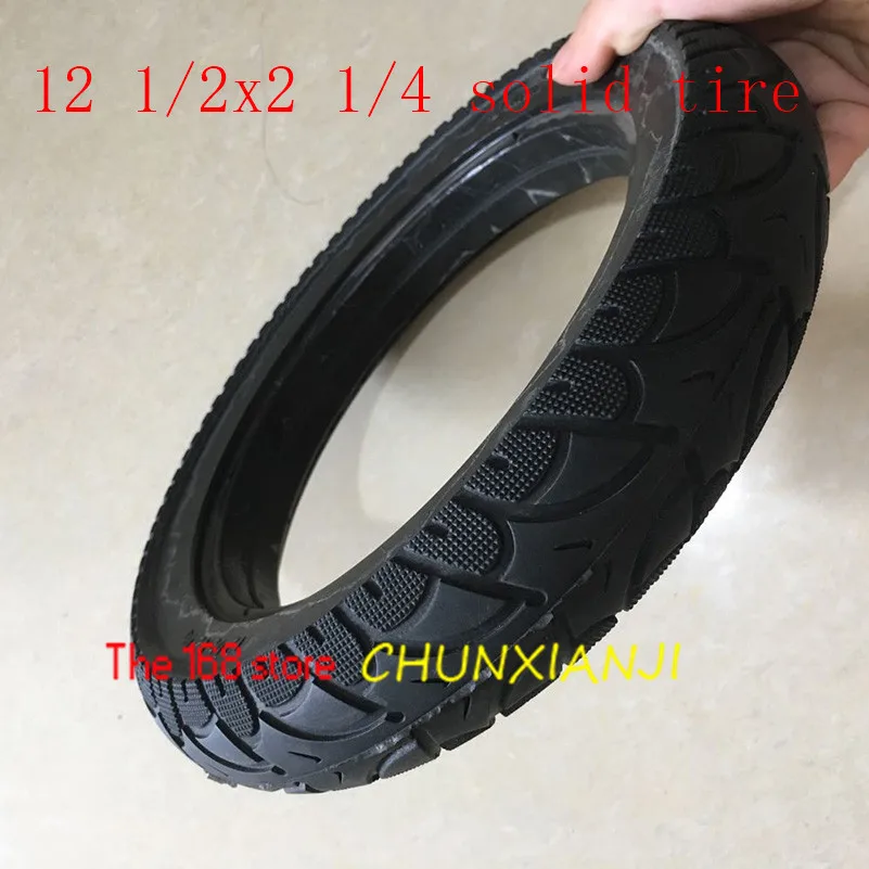 Good quality 12 1/2X2 1/4 solid tire 12 1/2*2 1/4 tubeless tyre for electric vehicle scooter non- inflatable explosion-proof