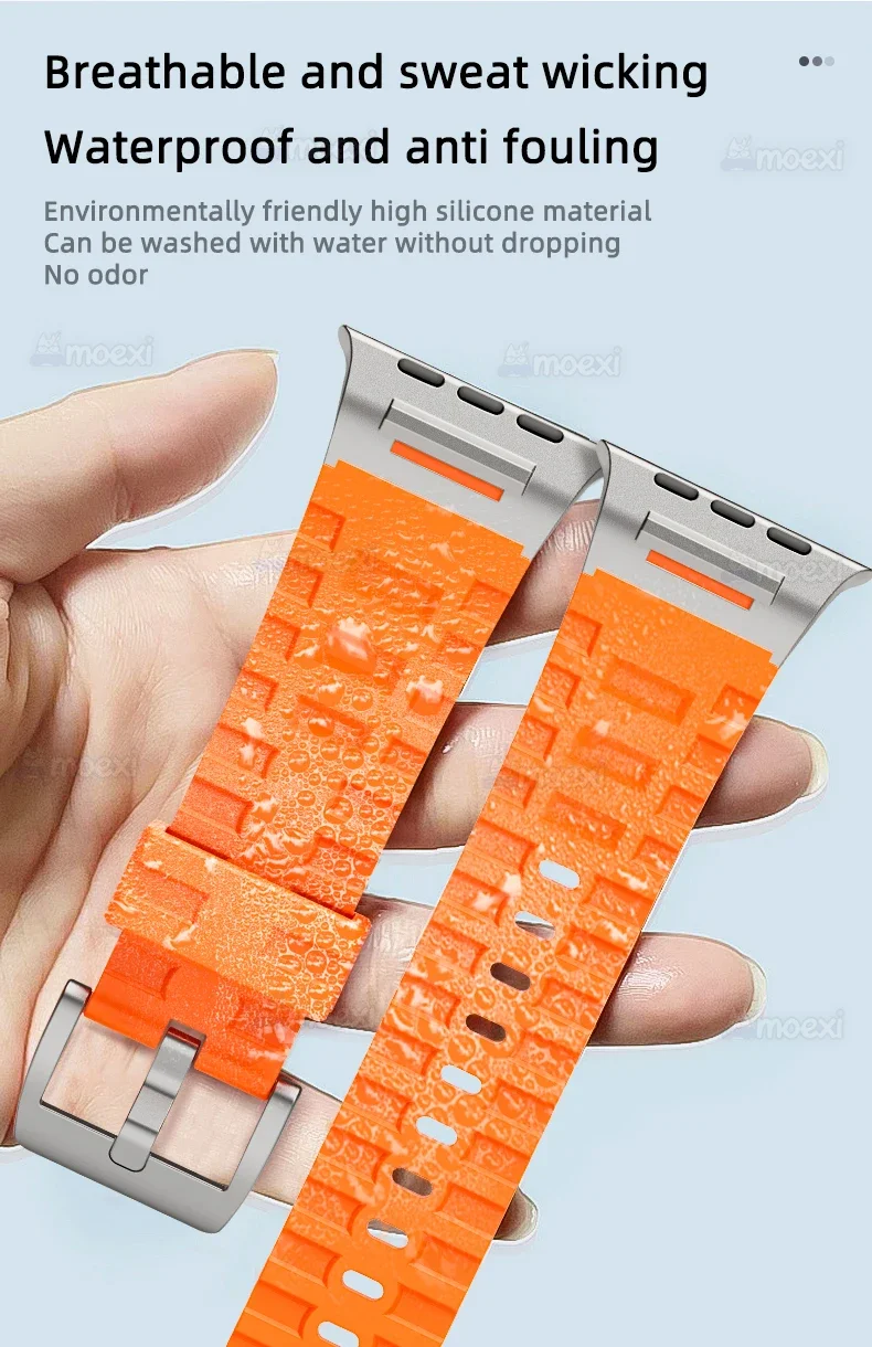 حزام سيليكون معدني لساعة HK10 Ultra 3 الذكية HK9 Pro Max Ultra 2 44 مم 45 مم 42 مم 38 مم 49 مم HK8 H12 Ultra DT8 Plus S9 SE Band #6
