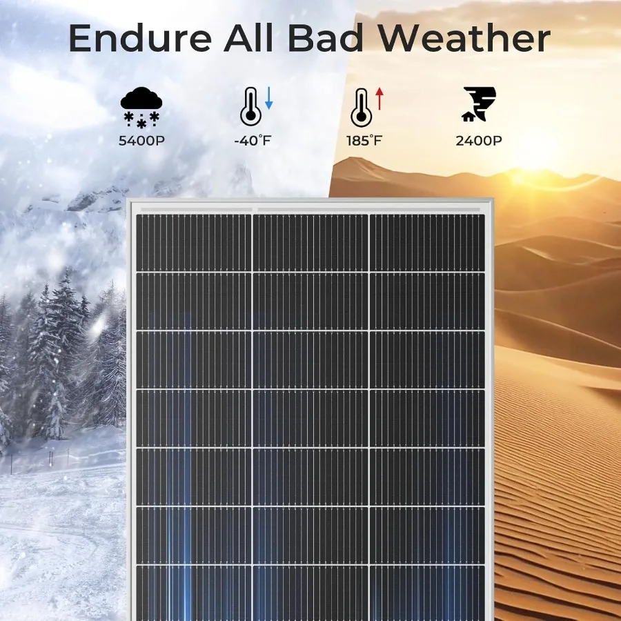 لوحة طاقة شمسية 400 وات، 2 حزمة من خلية أحادية البلورية 200 وات، وحدة PV عالية الكفاءة مصممة للتخييم السكني، قارب RV Cara