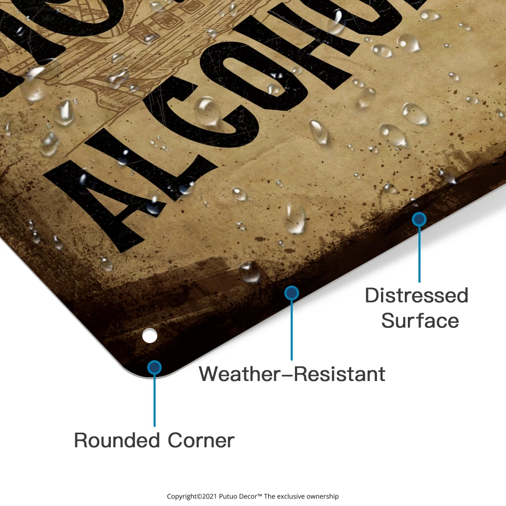 ديكور بار مضحك مع "شرب الروم قبل الظهر يجعلك قرصانًا وليس كحوليًا" - ملصق فني جداري قرصان عتيق لبار المنزل