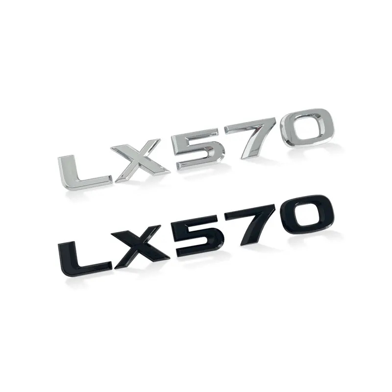 Car Styling 3D Metal/ABS Chrome Silver/Black For Lexus LX450 LX470 LX570 Logo Car Fender Body Trunk Decoration Sticker Accessori