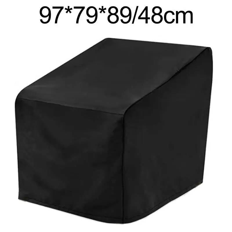 All-Weather Cover Garden Seat Cover For Outdoor Use Black Color Easy Maintenance Feature Long-lasting Material