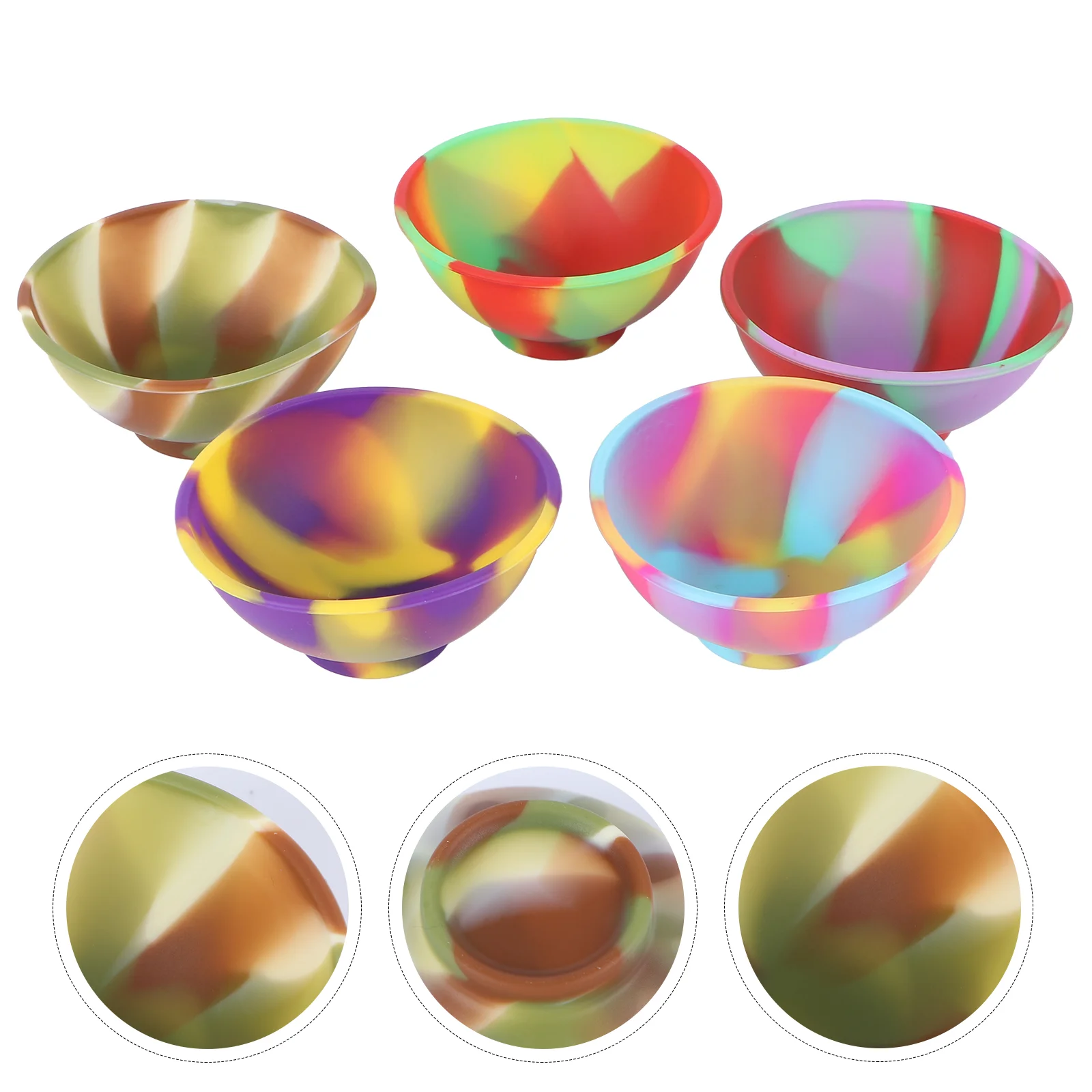 5 Pcs Seasoning Bowl Silicone Bowls Baby Food Feeder Feeding Toddler Snack Set for Kids Rice