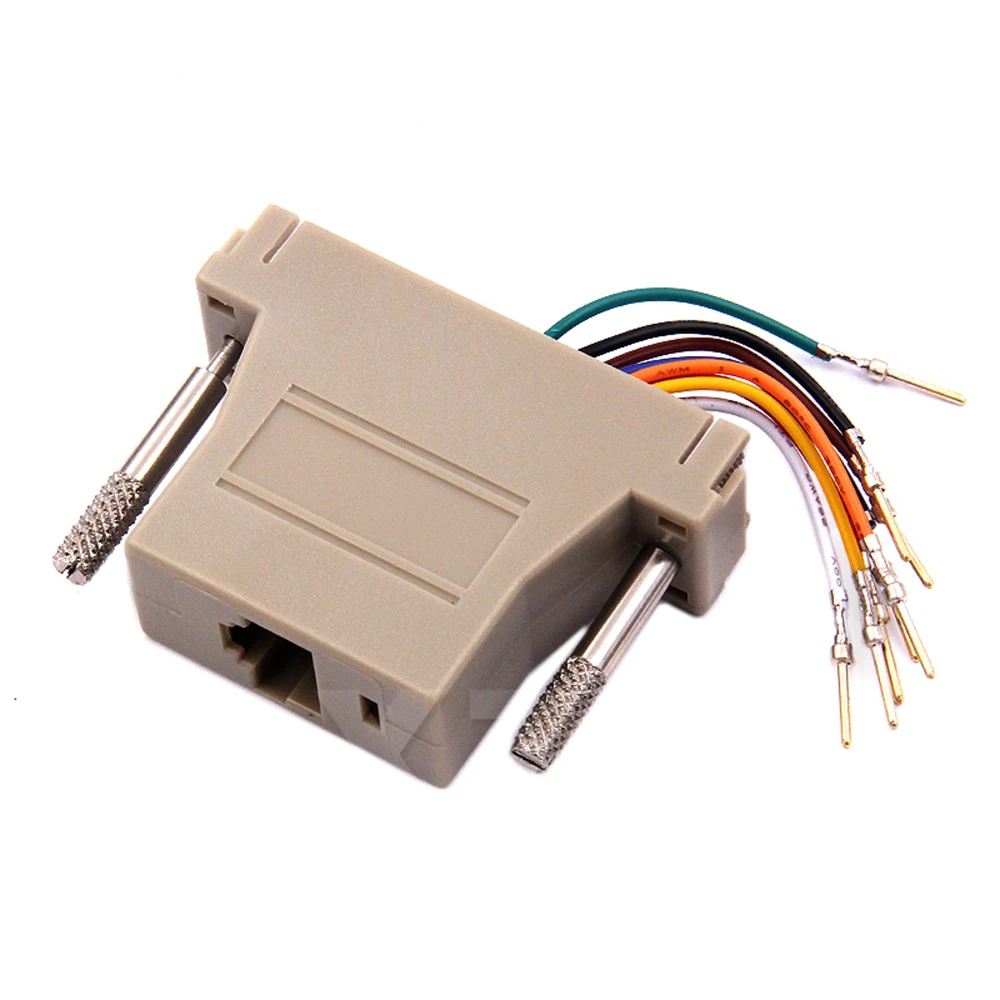 1PCS DB25 25Pin Male Female Connector to RJ45 Modem Adapter D-Sub RS232 Compatible Converter Adapter