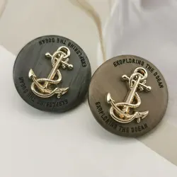 10pcs 18/20/23/25mm Decorative Snaps for Clothes Navy Vintage Anchor Design Clothing Buttons Sewing Material Sewing Accessories