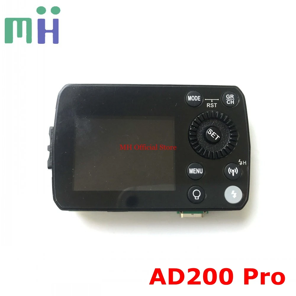 Novo para godox ad200 pro ad200pro controle de volta assy mainboard com tela lcd + botão borracha flash parte