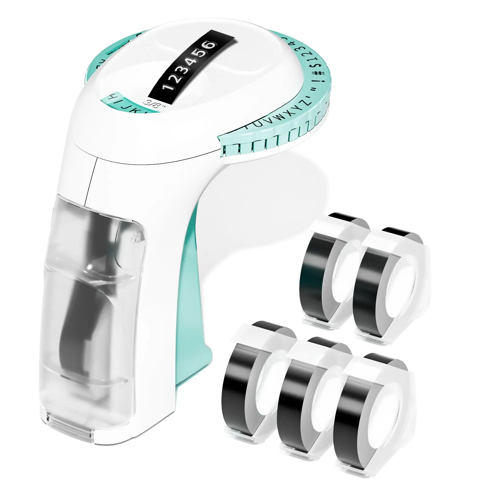 Imagem -01 - Omega s Portátil Embossing Label Maker Machine Fita Gravada Labeler Handheld Impressora de Etiquetas com 3d Embossing Tape Novo