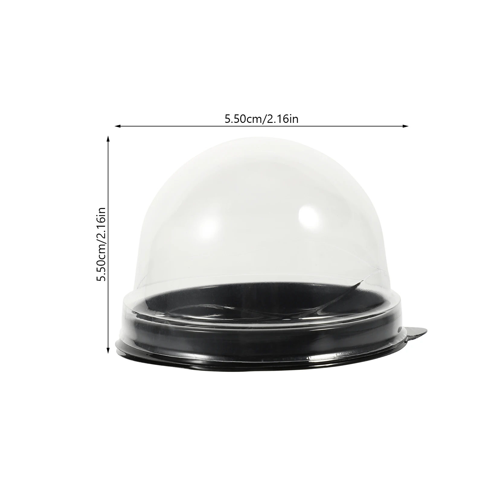 50 Pcs Baking Boxes Cupcake Storage Containers Airtight Plastic Dessert Boxes Clear Dome Moon Cake Packing Containers Waterproof