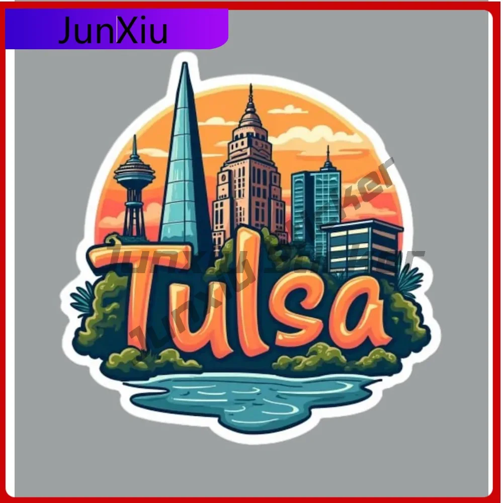 

Tulsa Oklahoma Sticker Adventure Motorcycle Bumper Fridge Or Laptop Stickers Text Camper Van Bicycle Decals For Suv Camping Car