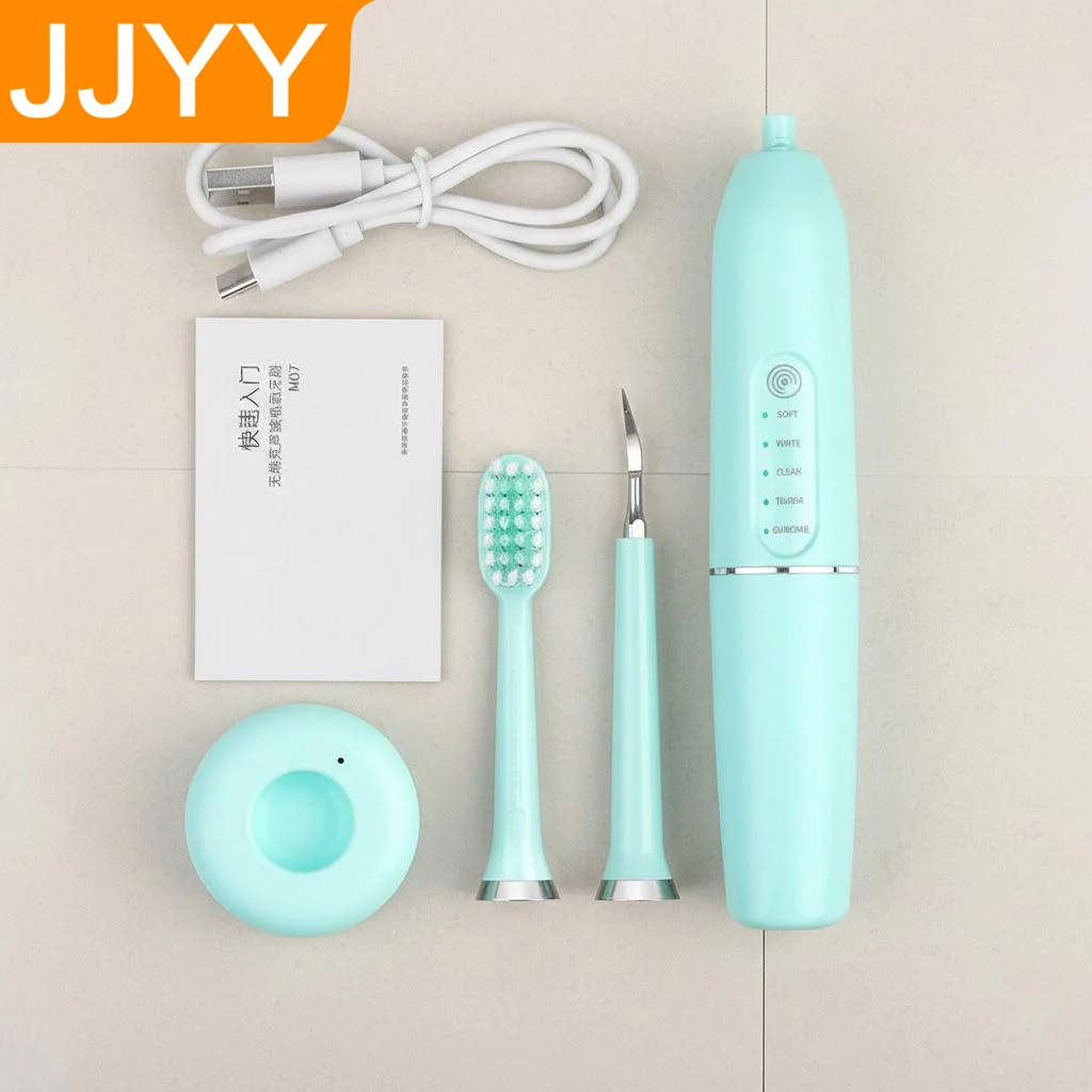 

Электрический ультразвуковой зубной скейлер 2-в-1: отбеливатель и удалитель зубного камня, USB-зарядка, очиститель для зубов