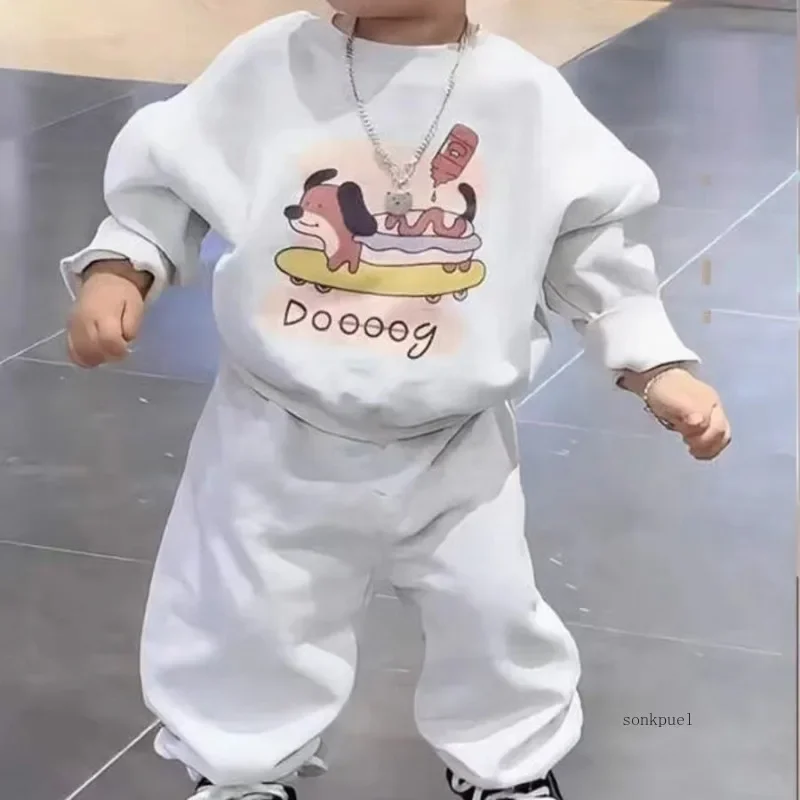 80-160CM Kinderpak Sweatshirt Set voor Jongens en Meisjes Sweatshirt en Joggingbroek Kinderen Casual Tops + broek Tweedelige set