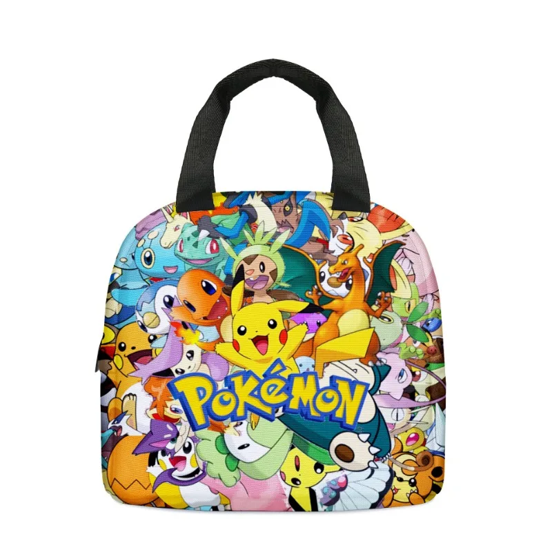 New Cartoon Pokémon Light Lunch Bag Pikachu Primary School Lunch Bag Refrigerated Insulation Large-capacity Boy Girl Lunch Bag