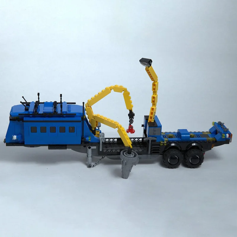 Urban Rescue Vehicles Model MOC Building Bricks Semitrailer For Offroad Trailer Modular Technology Children Holiday Gifts Toys