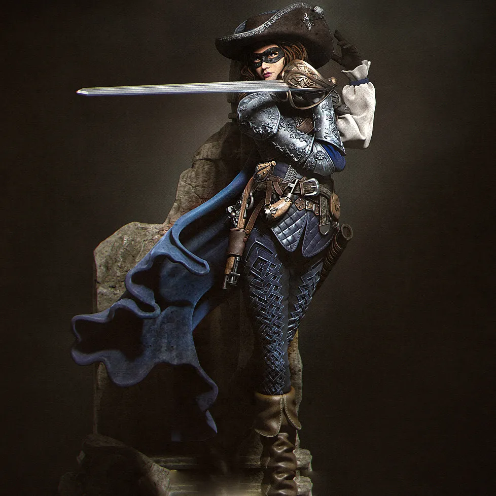 

The height of man 38mm 50mm 75mm 90mm Resin model kits figure beauty colorless and self-assembled （3D Printing ）TD-7724/3D