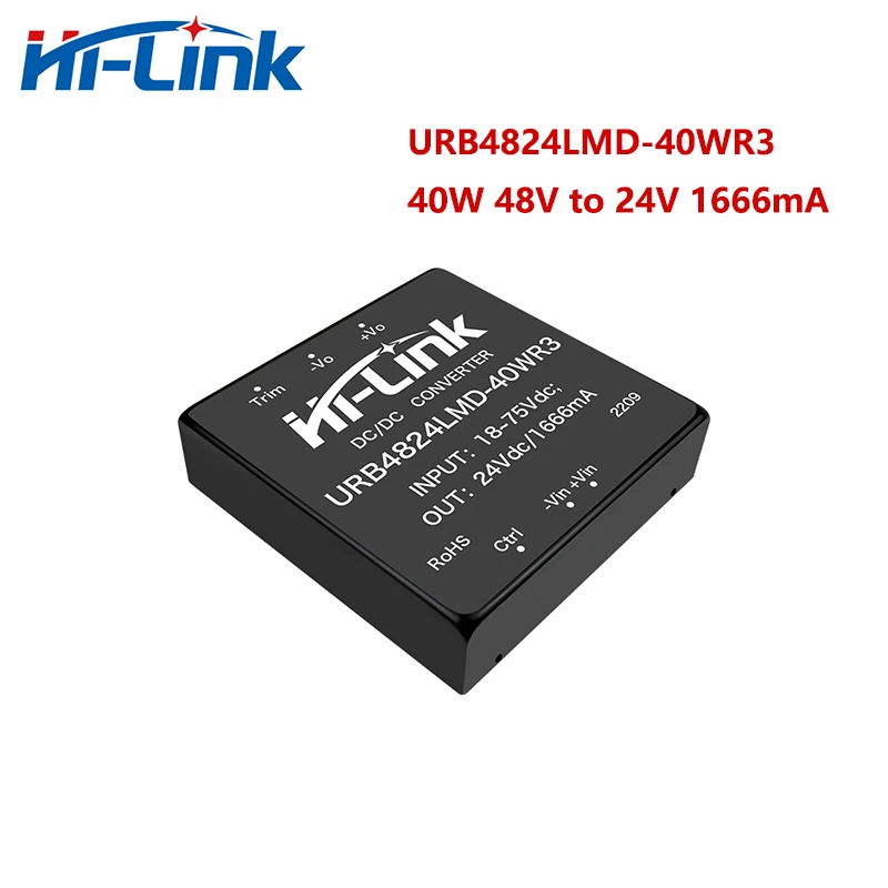 

5pcs Hi-Link Free Shipping URB4824LMD-40WR3 40W 48V to 24V 1666mA DC DC Converter Power Supply Intelligent Module 91% Efficiency