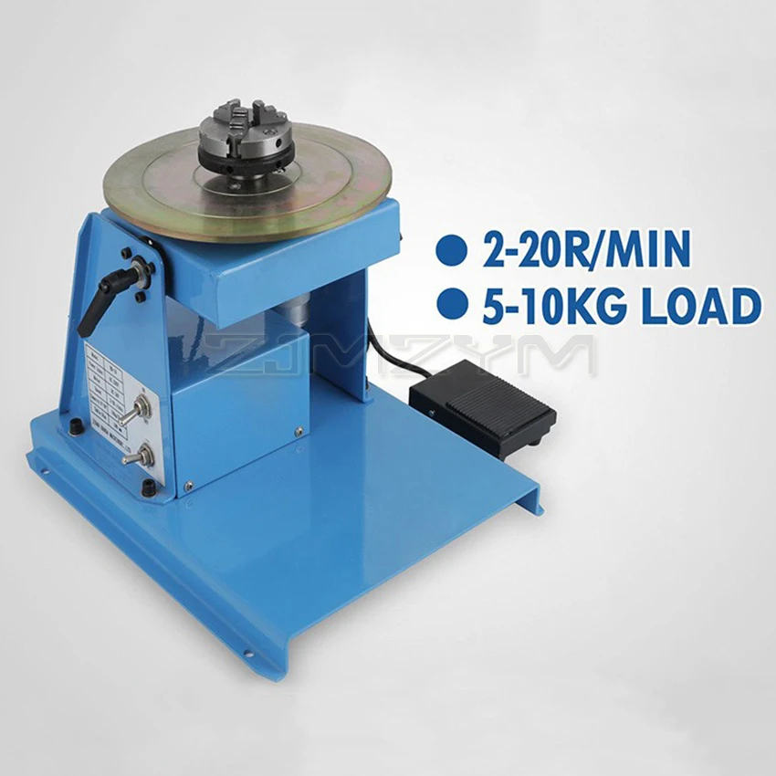 10KG Rotary Welding Positioner Turntable Table 110/220V High Positioning Accuracy Suitable for Cutting, Grinding, Assembly