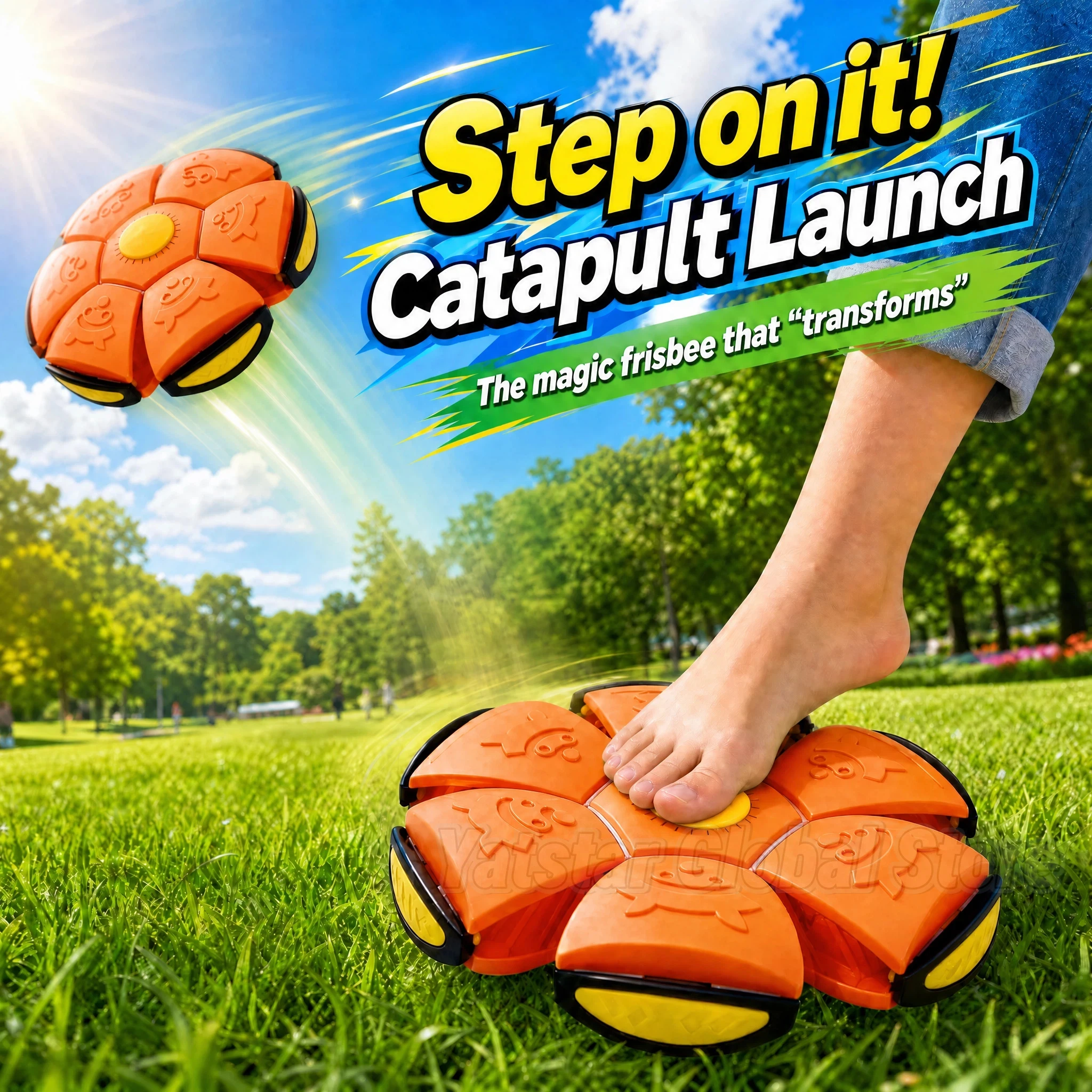 Catch Ball Velcro - New Orange Flying Saucer Ball Magic