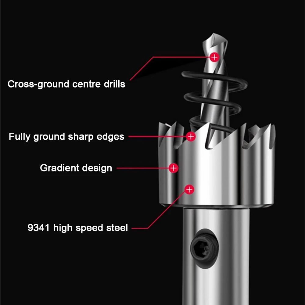 

12mm 13mm 14mm15mm-100mm Hole Saw 9341 High Speed Steel Stainless Steel Tool Set For Metal Stainless Steel Drilling Metalworking