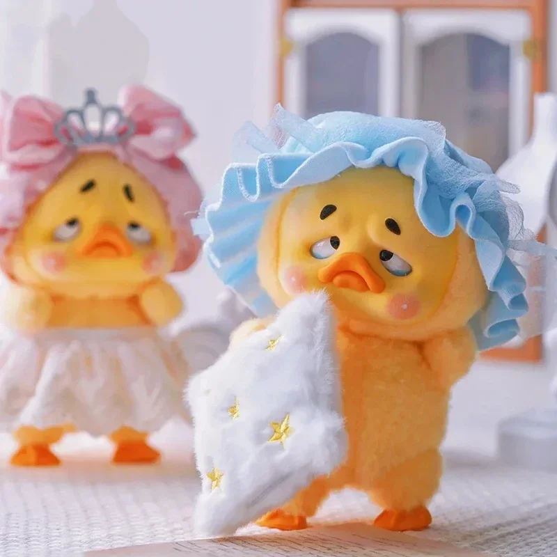 Upset Duck 2 Series Mystery Box Cute Duck Doll Blind Box Toys Fluffy Anime Figure Surprise Mystery Box Collectible Desk Gifts