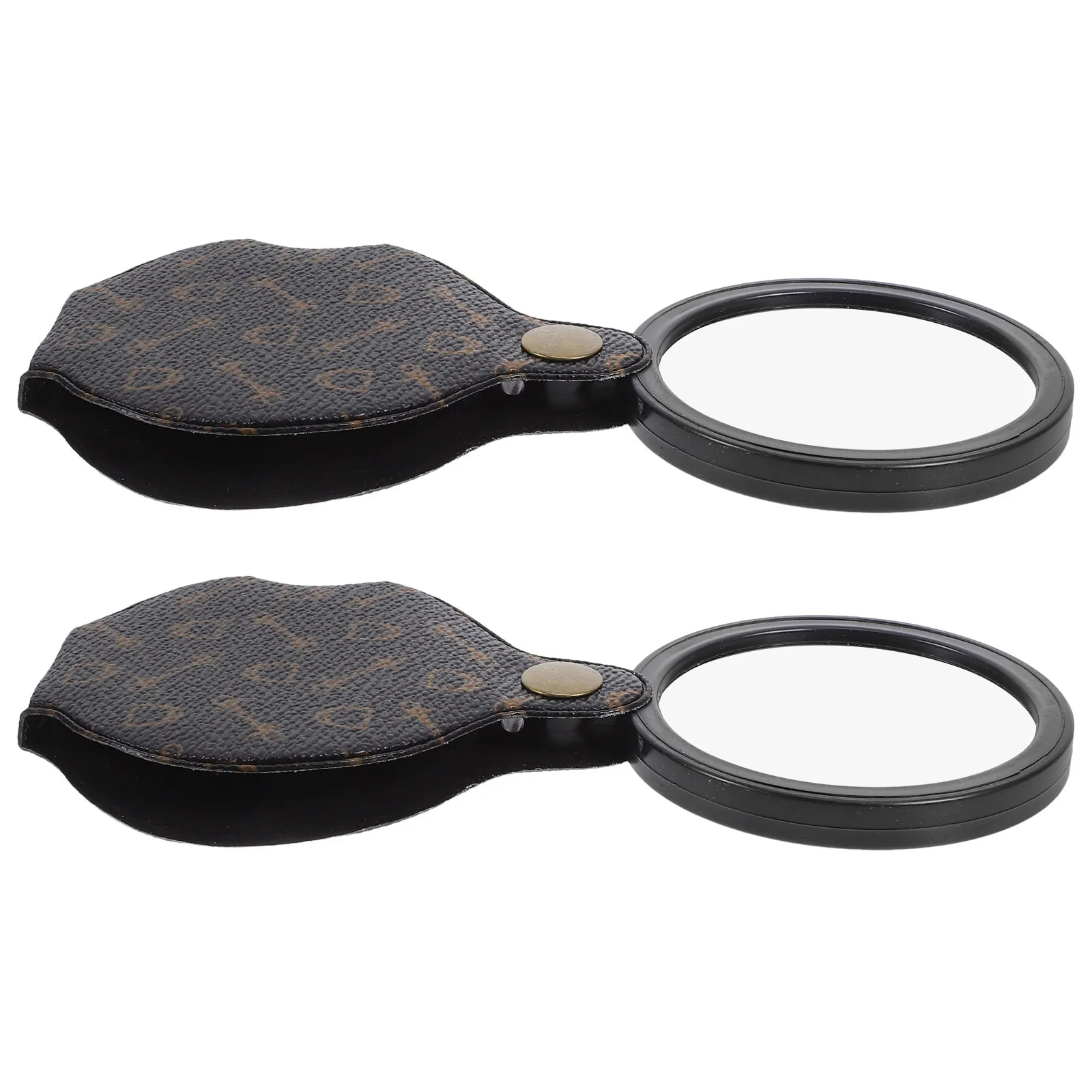 2Pcs Mini Magnifying Glass Keychain 15X Portable Pocket Magnifier for Jewelry Watchmaking Coins Stamps Antiques Reading Tools