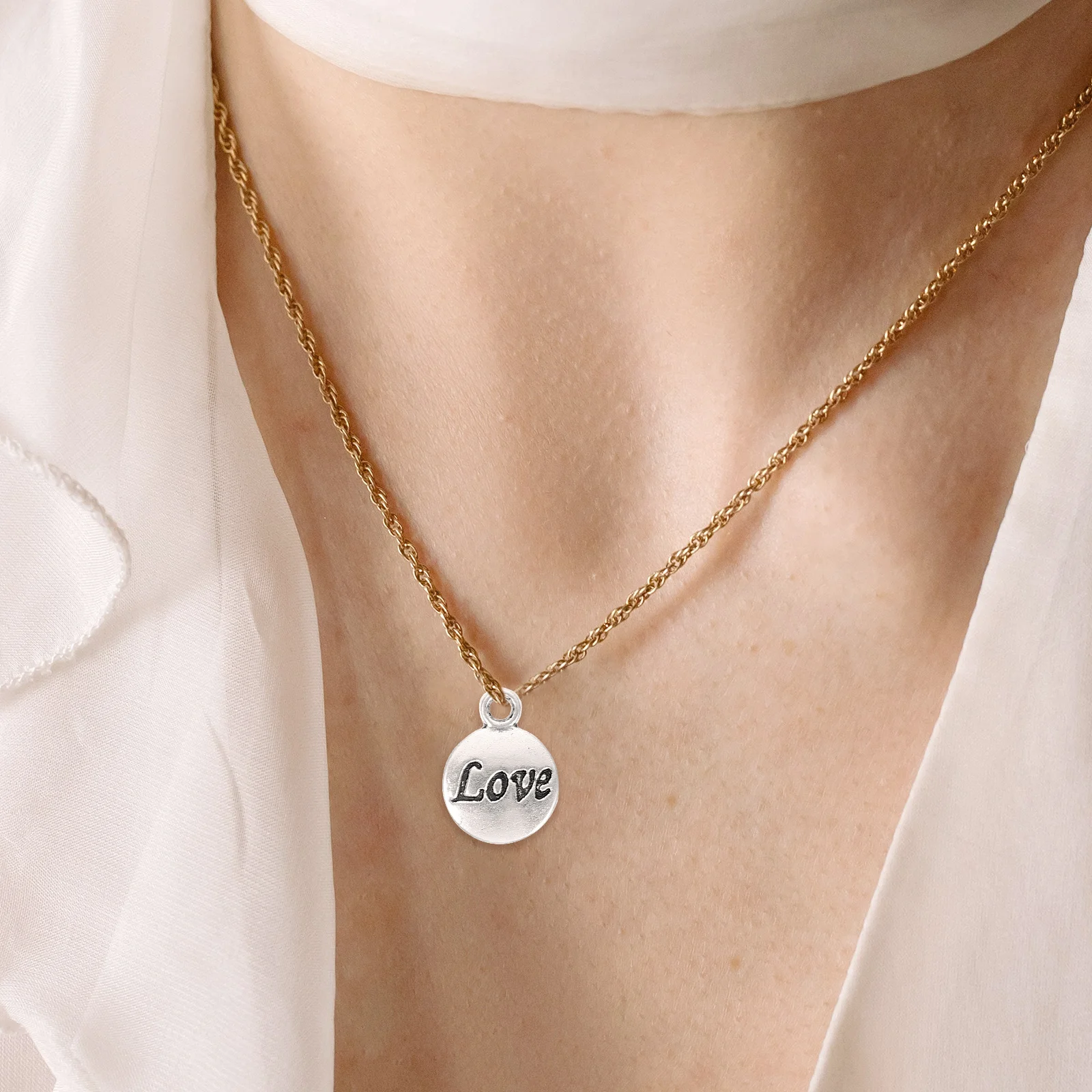 

60Pcs Letter Charms Alloy Blessing Pendant Jewelry Making Pendants Decorative Ornaments for Bracelets Necklaces Female Gift