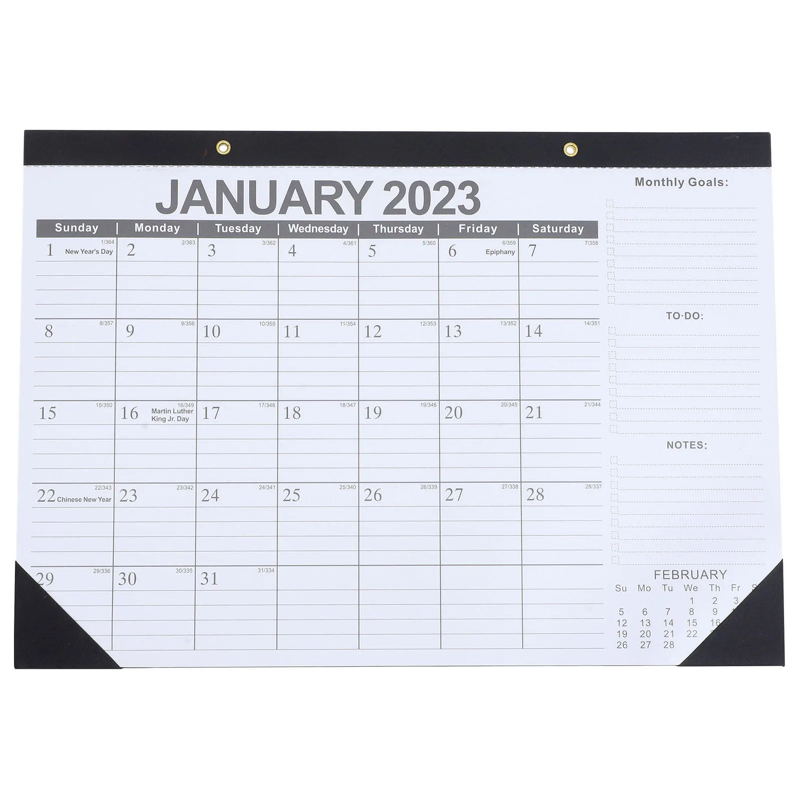 

1pc 2023-2024 Wall English Edition Paper Office Notepad Note-Taking Hanging Calendar For Home Office Bedroom White Memo