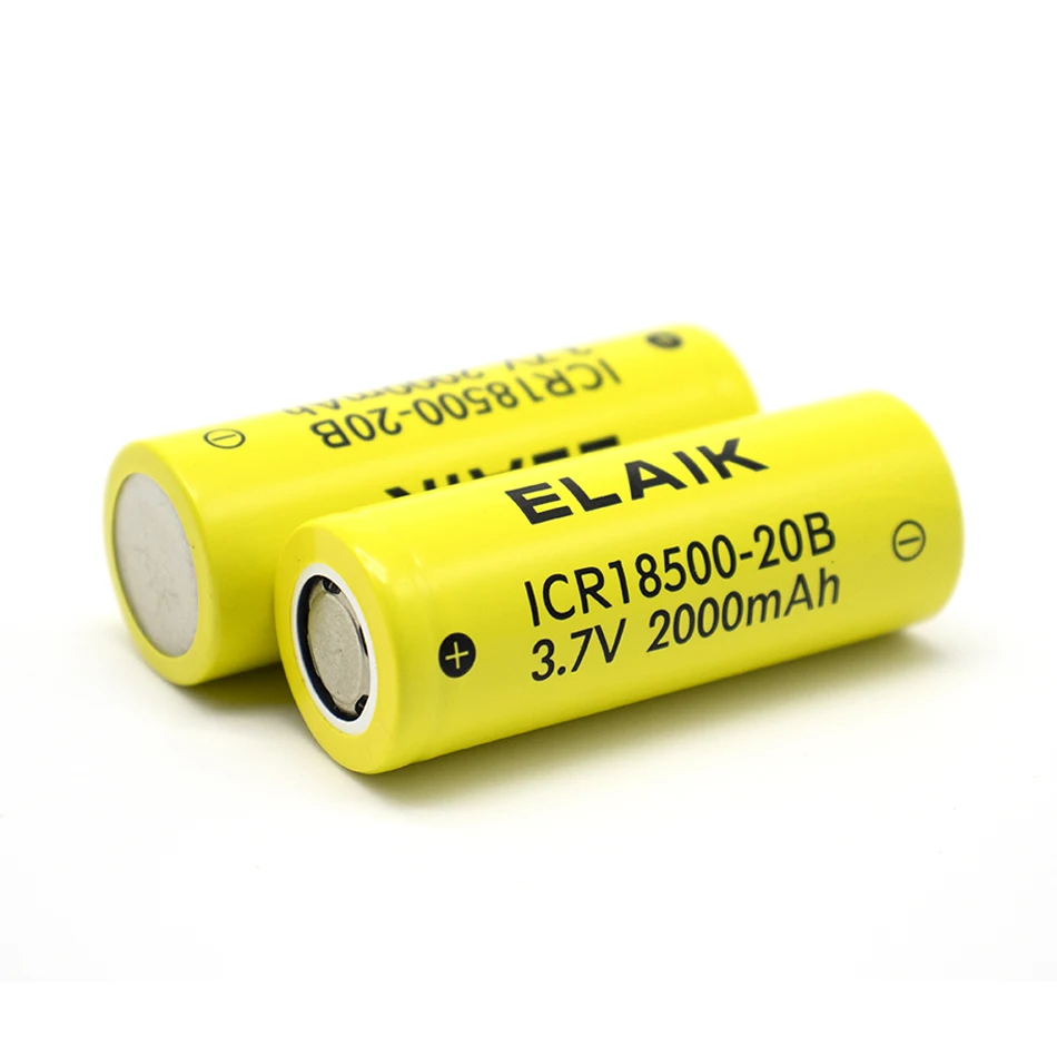 18500 battery 3.7V 2000mAh rechargeable lithium ion battery,3.7V For strong light flashlight anti-light special lithium battery