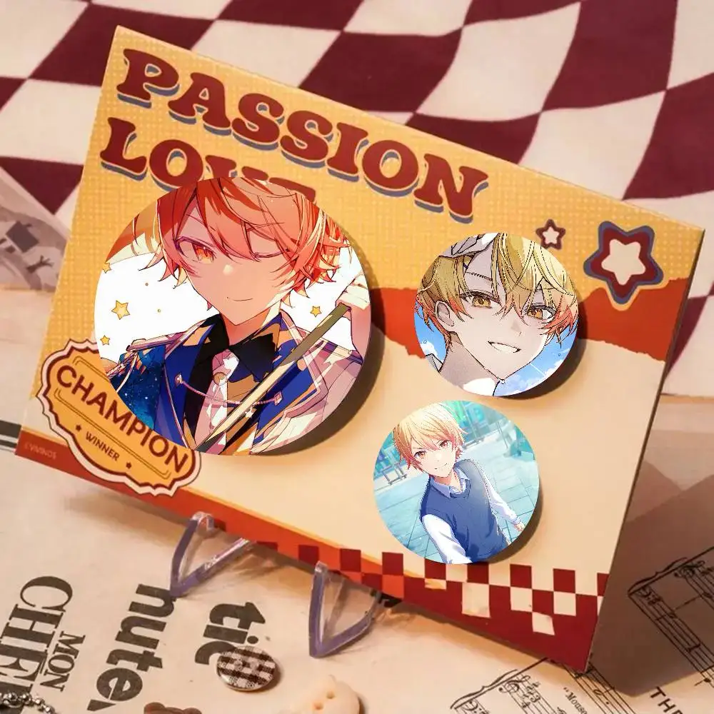 Tenma Tsukasa Manga Game P-Project Sekai Badge Tinplate Meme Round Brooch For Hat Bag Creative Lapel Jewelry Accessories Gifts