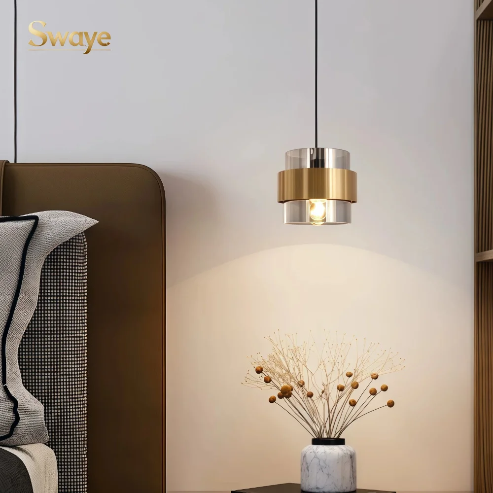 Nordic Minimal Glass LED Hanging Ceiling Light for Bedroom Restaurant Bar Cafe Ceiling Chandelier Home Decor Indoor Luster Lamps