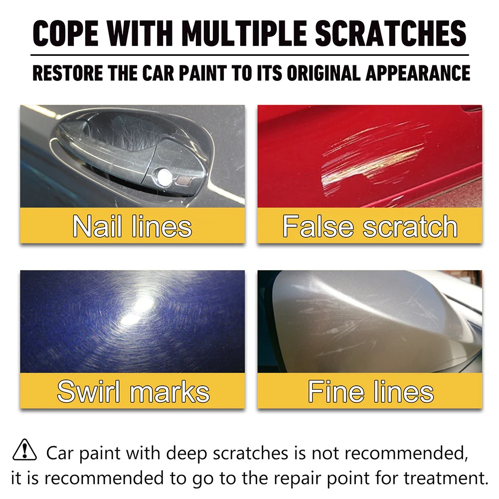 Car Scratch Repair Paste Multipurpose Waterproof Lasting Car Polishing Compound Scratch Remover With Sponge For Car Care Product