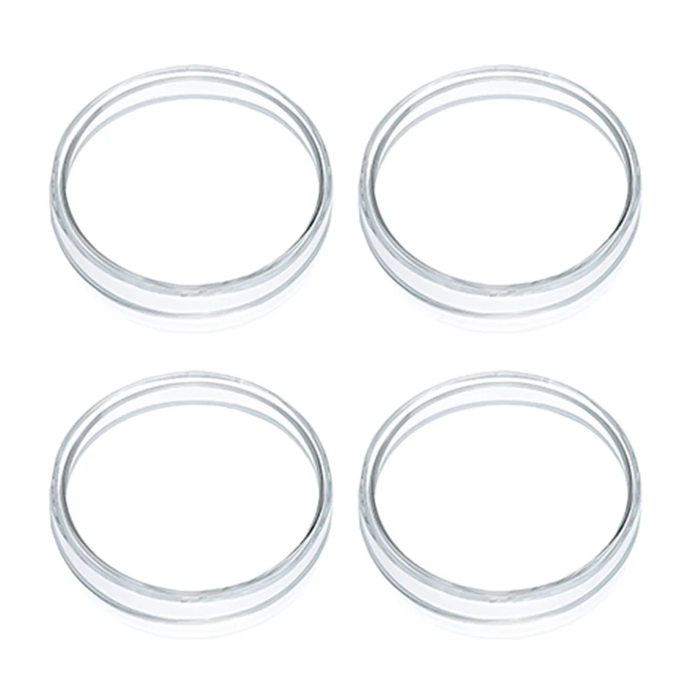 

4Pcs High Silicate Petri Dishes Heat Resistant Clear Glass for Lab Testing Sample Incubation and Observation Laboratory