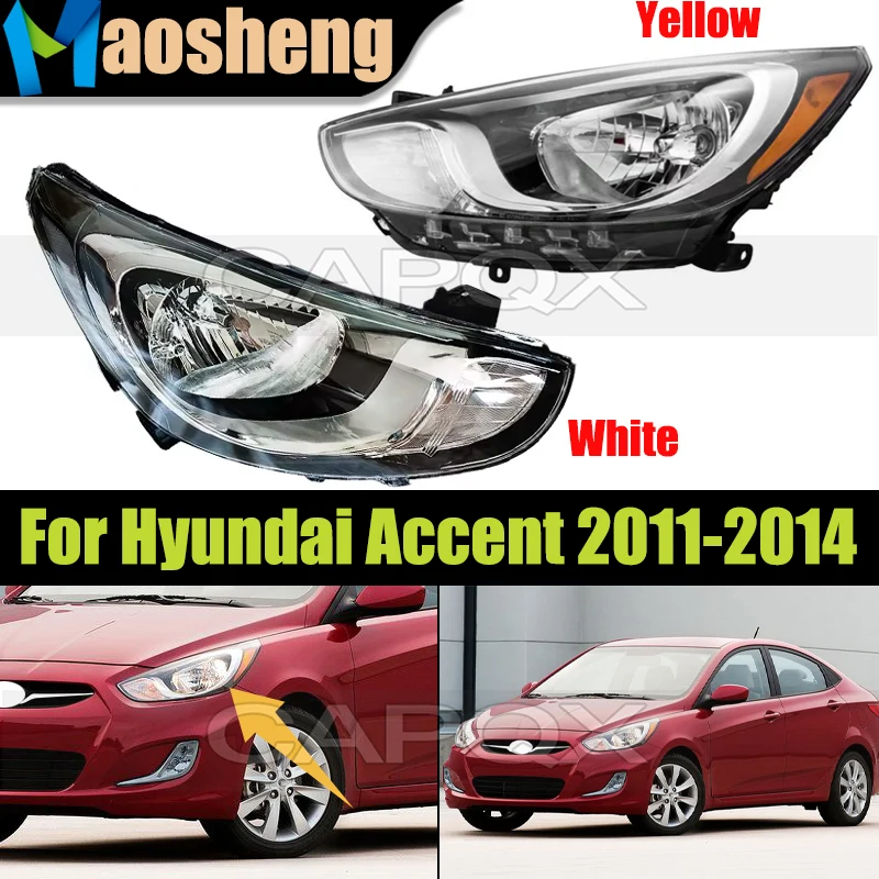 

Front Headlight Head Light For Hyundai Accent 2011 2012 2013 2014 Headlamp Driver Light