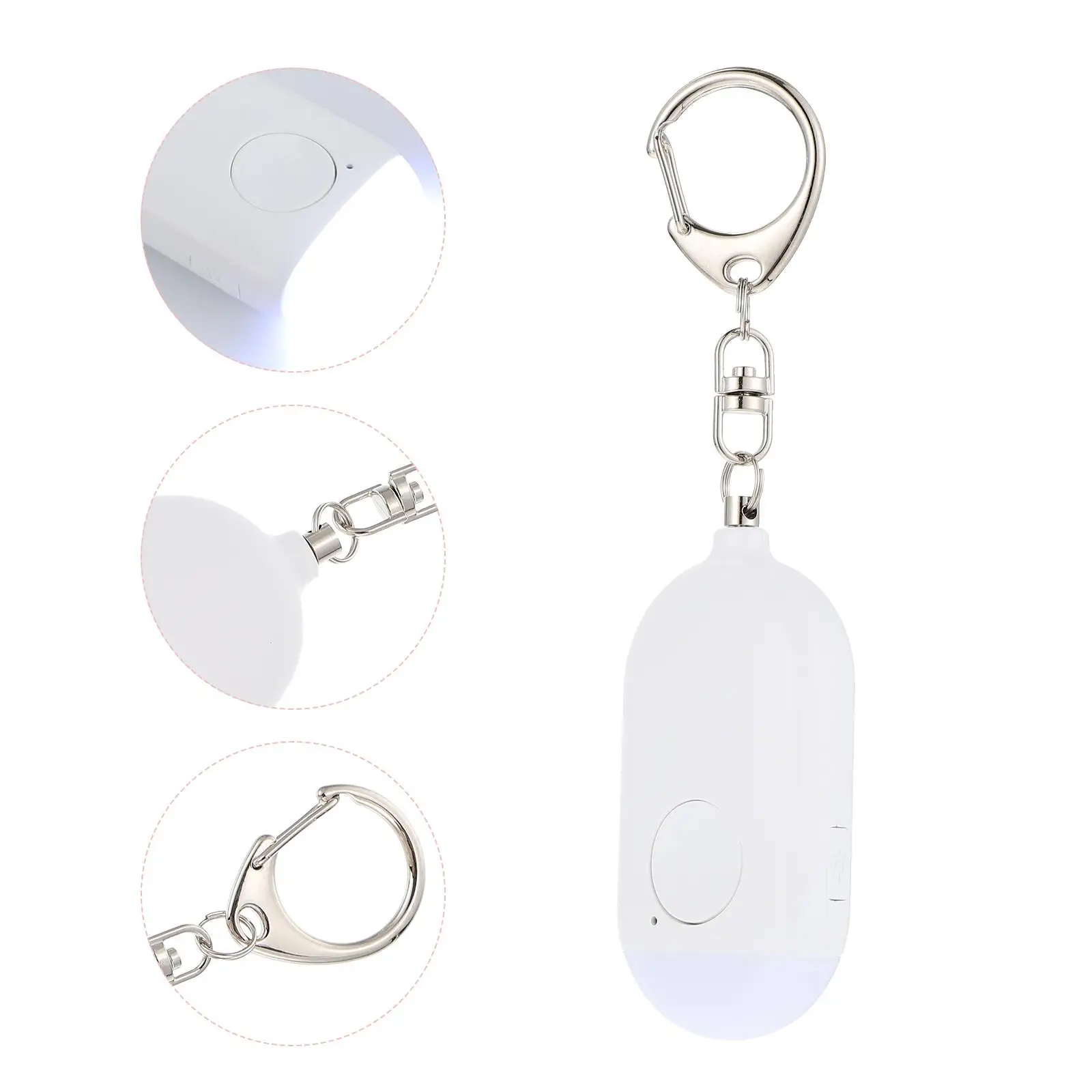Rechargeable Anti Wolf Alarm Flashlight Personal Keychain Outdoor Women Tool Mini Portable