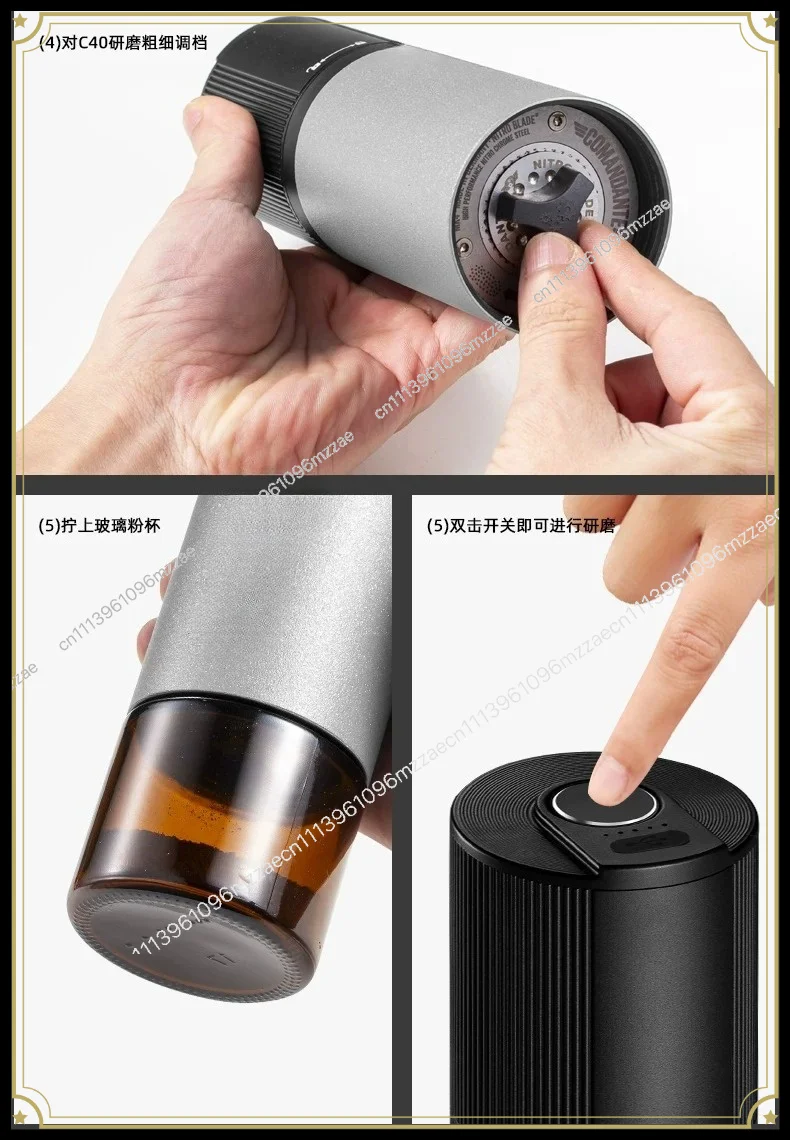 C40 Electric Module Bean Grinder Hand Crank To Electric MK4 Accessories Coffee Electric Grinder 5
