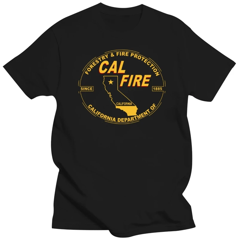 California Firefighter Fire Department Rare US T-Shirt