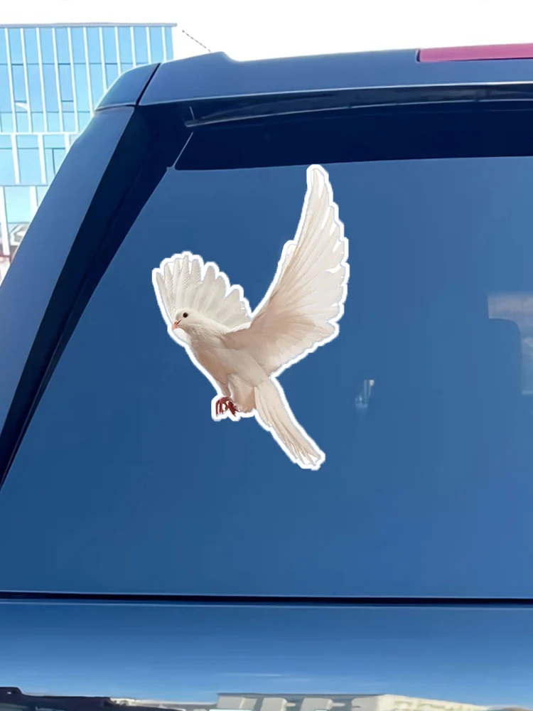 13cm Cute Pigeon Car Color Sticker PVC Window Bumper Auto Decal Decoration Waterproof UV Protection To Cover Scratches Z31